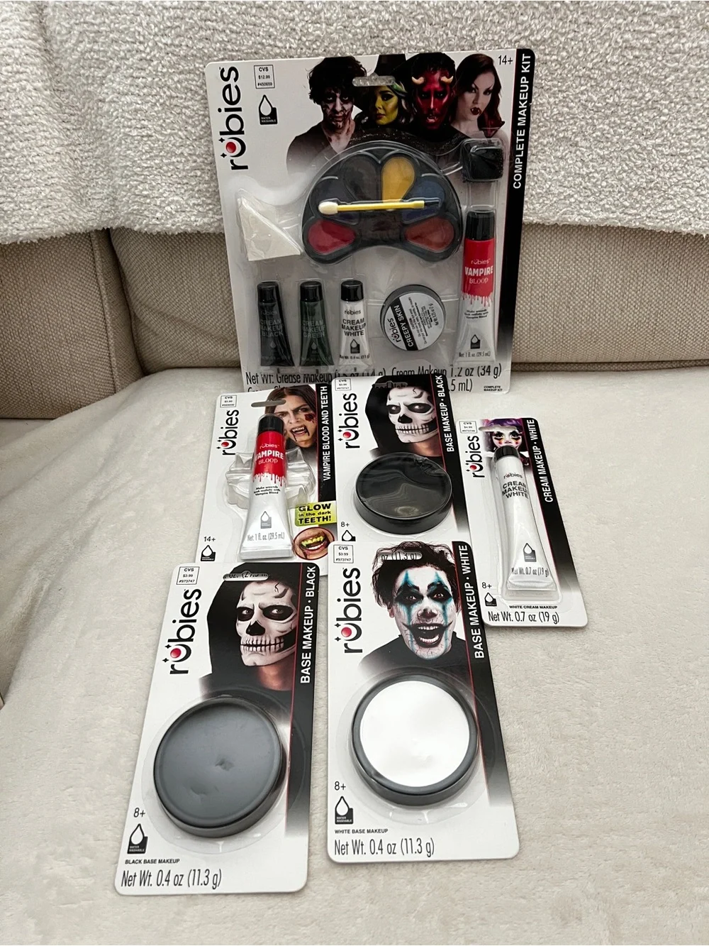 Lot bundle of Halloween makeup items for age 8+